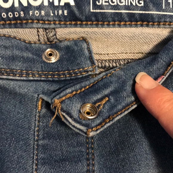 Sonoma Girls Jeggings Jeans Size 12 Blue Stretchy - Picture 5 of 16